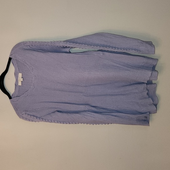 LOFT SCALLOPED BOBBLE SLEEVE SWEATER - Picture 7 of 10